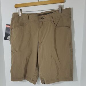 HAWKE and CO Men's Quick Drying Viking Stretch CARGO Shorts 32/Khaki NWT